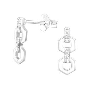 Sterling Silver Link Drop Earrings​